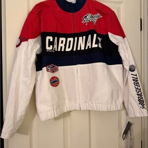 Cardinals Colorblock Jean Jacket - Red, Blue & White